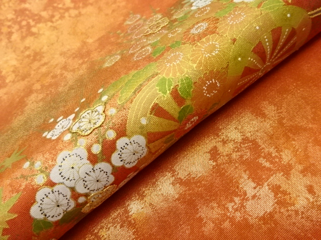 6980965: JAPANESE KIMONO / VINTAGE FUKURO OBI / EMBROIDERY
